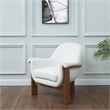 Safavieh Sylvana Wood Accent Chair in Ivory / Walnut