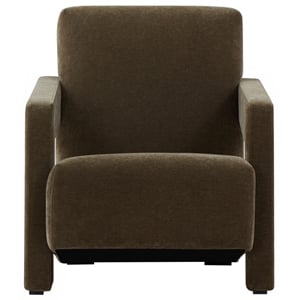 Safavieh Taylor Pine Wood and  Velvet  Accent Chair in Olive