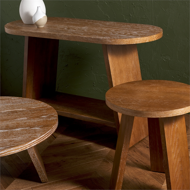 Safavieh Julianna Wood Console Table in Oak