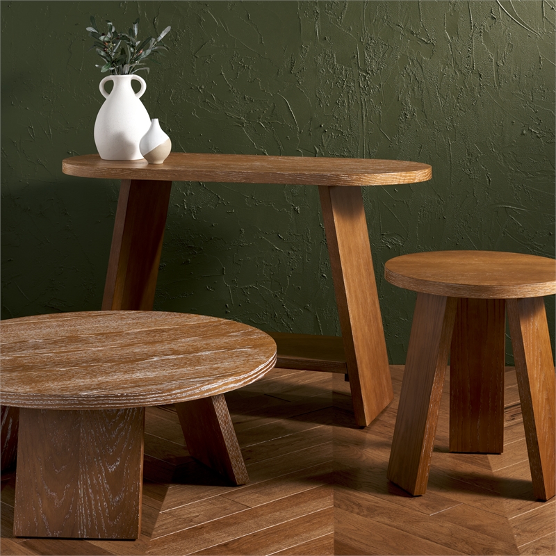 Safavieh Julianna Wood Console Table in Oak