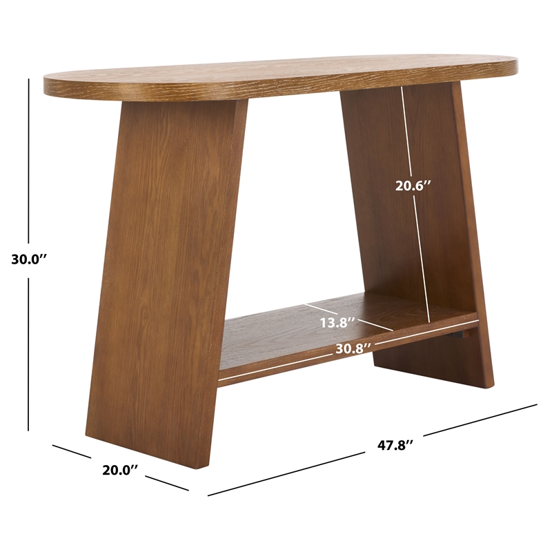 Safavieh Julianna Wood Console Table in Oak
