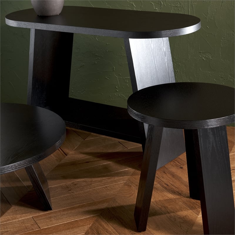 Safavieh Julianna Wood Console Table in Black