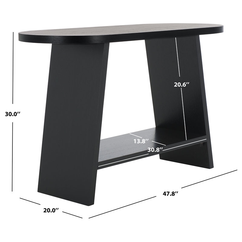 Safavieh Julianna Wood Console Table in Black