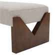 Safavieh Alayna Pine Wood  Bench in Oatmeal / Walnut