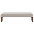 Safavieh Alayna Pine Wood  Bench in Oatmeal / Walnut