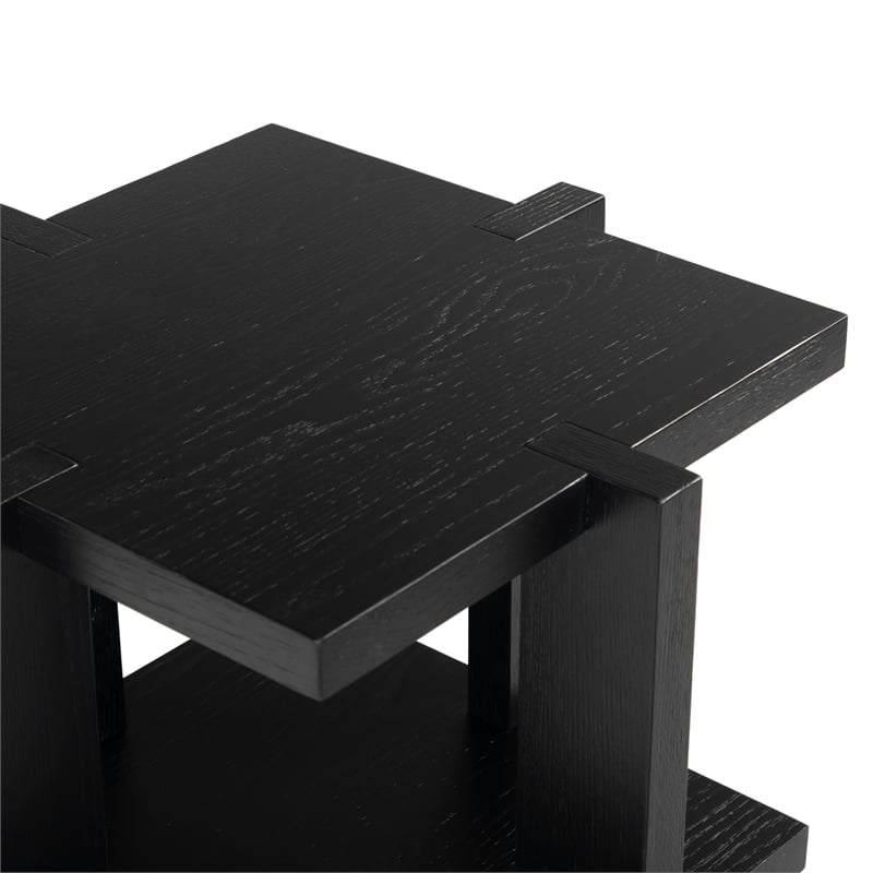 Safavieh Quigley Oak Accent Table in Black