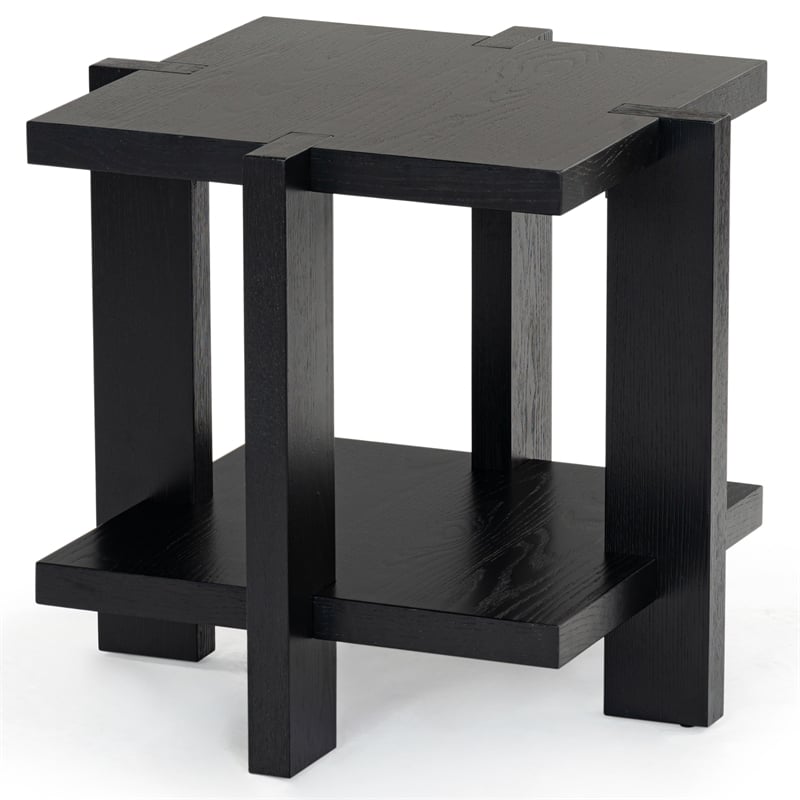 Safavieh Quigley Oak Accent Table in Black