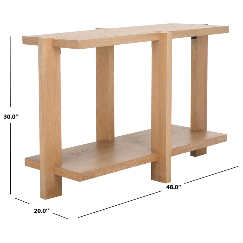 Safavieh Quigley Oak Console Table in Gray