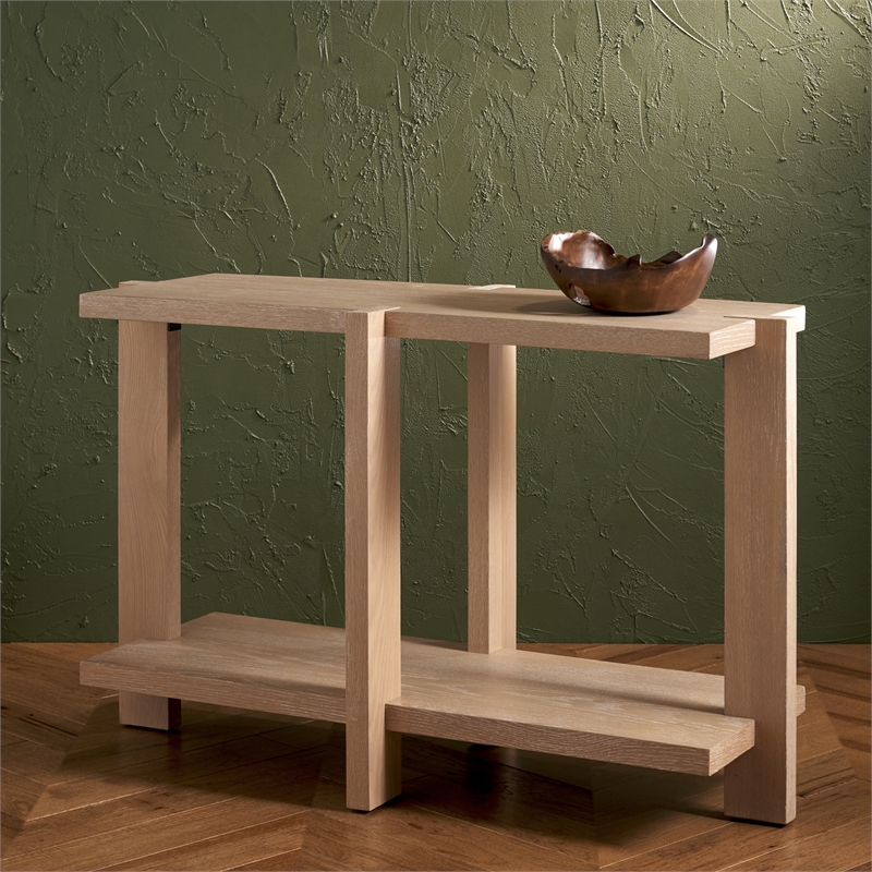 Safavieh Quigley Oak Console Table in Gray
