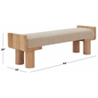 Safavieh Iryna Pine Wood Bench in Tan / Natural