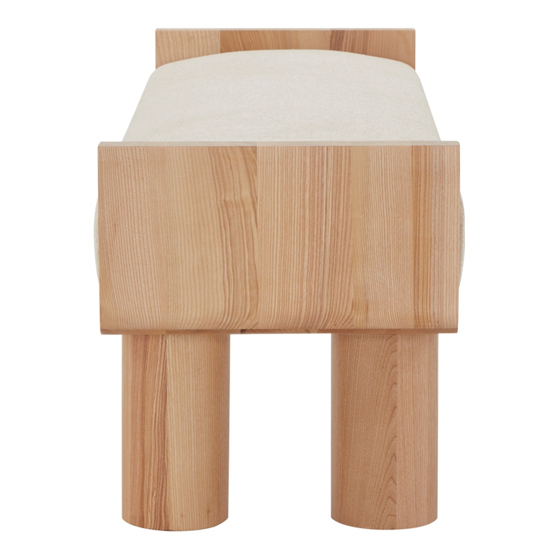 Safavieh Iryna Pine Wood Bench in Tan / Natural