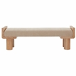 Safavieh Iryna Pine Wood Bench in Tan / Natural
