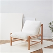 Safavieh Damalie Wood  Accent Chair in Ivory / Natural