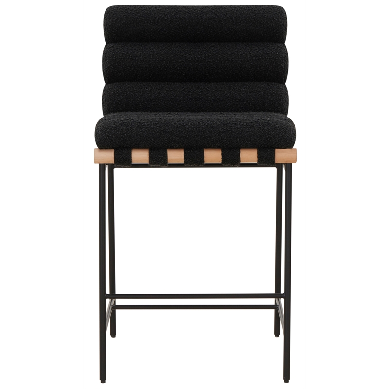 Safavieh Macibella Wood and Iron Counterstool in Black