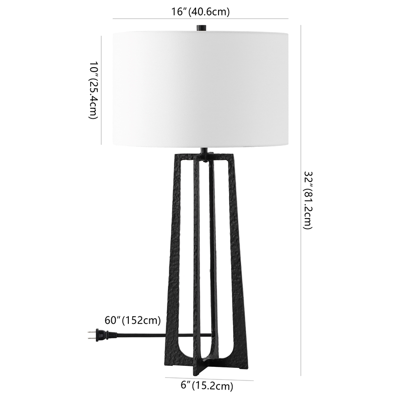 Safavieh Pollyanna Iron Base  Lighting in Black / White