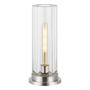 Safavieh Dellanora Iron Base Lighting in Silver / Clear