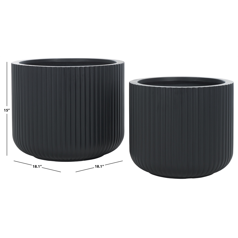 Safavieh Lucca Planters in Black