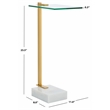 Safavieh Idris Iron  Drink Table in White / Gold