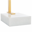 Safavieh Idris Iron  Drink Table in White / Gold