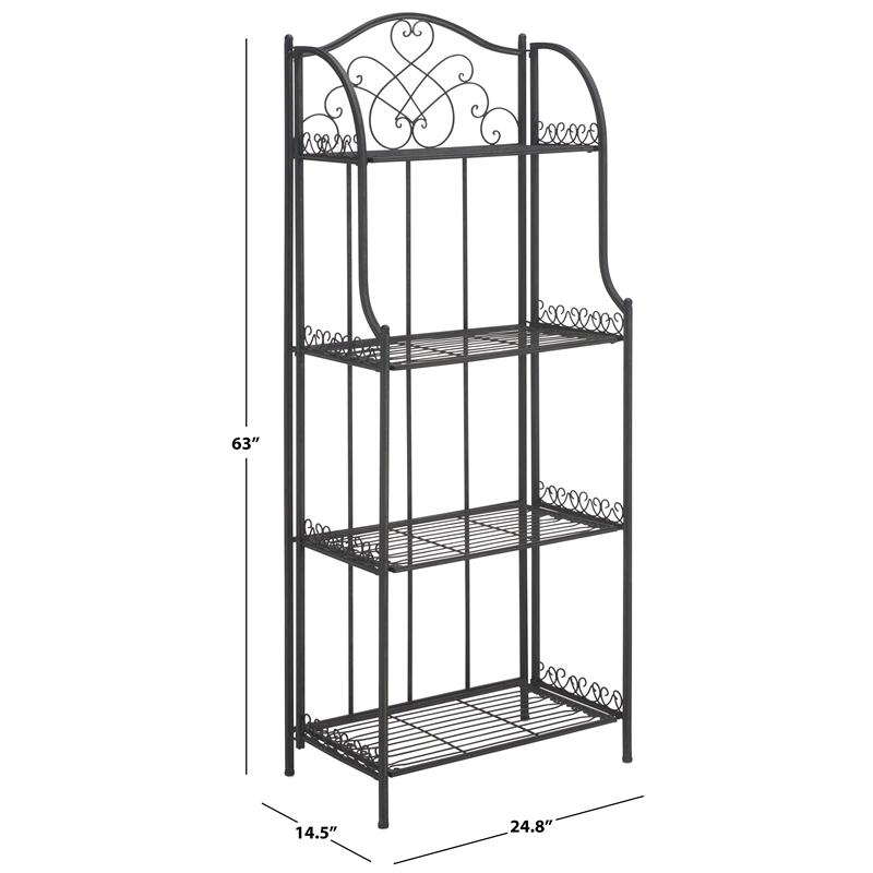 Safavieh Amaris Iron Shelves in Black