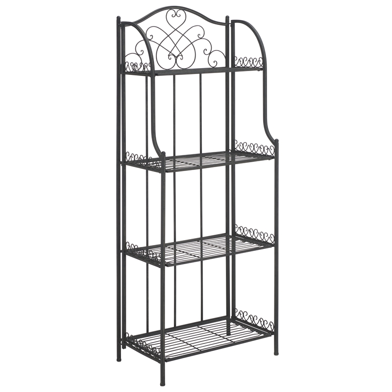 Safavieh Amaris Iron Shelves in Black