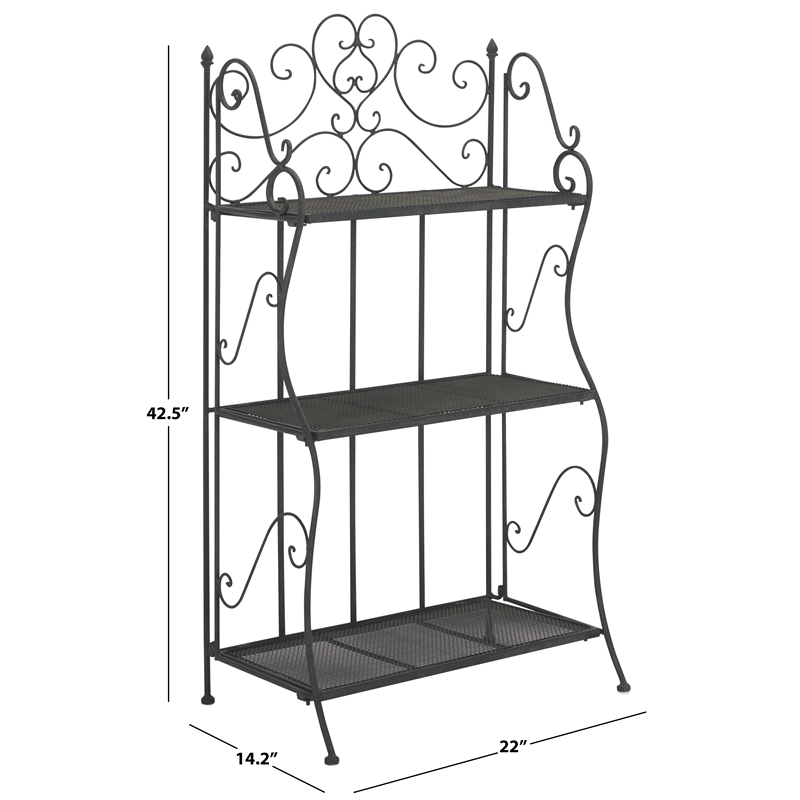 Safavieh Torus Iron Shelf Storage in Black