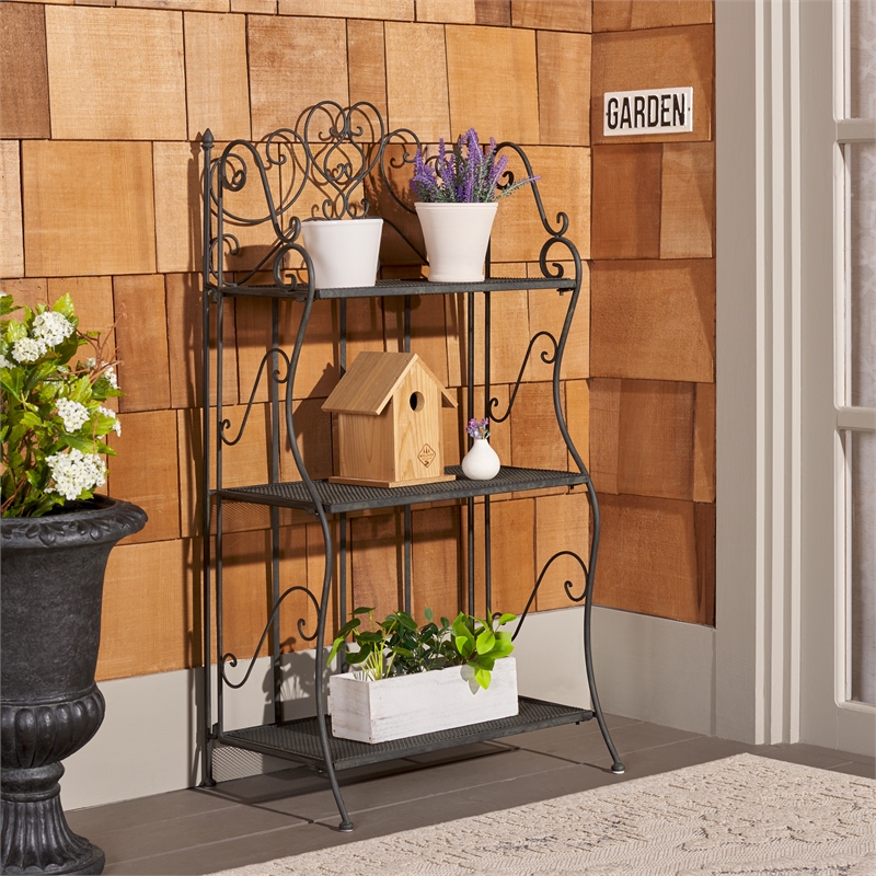 Safavieh Torus Iron Shelf Storage in Black