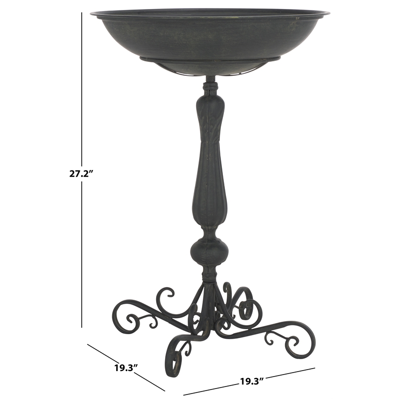 Safavieh Iron  Bird Baths in Black