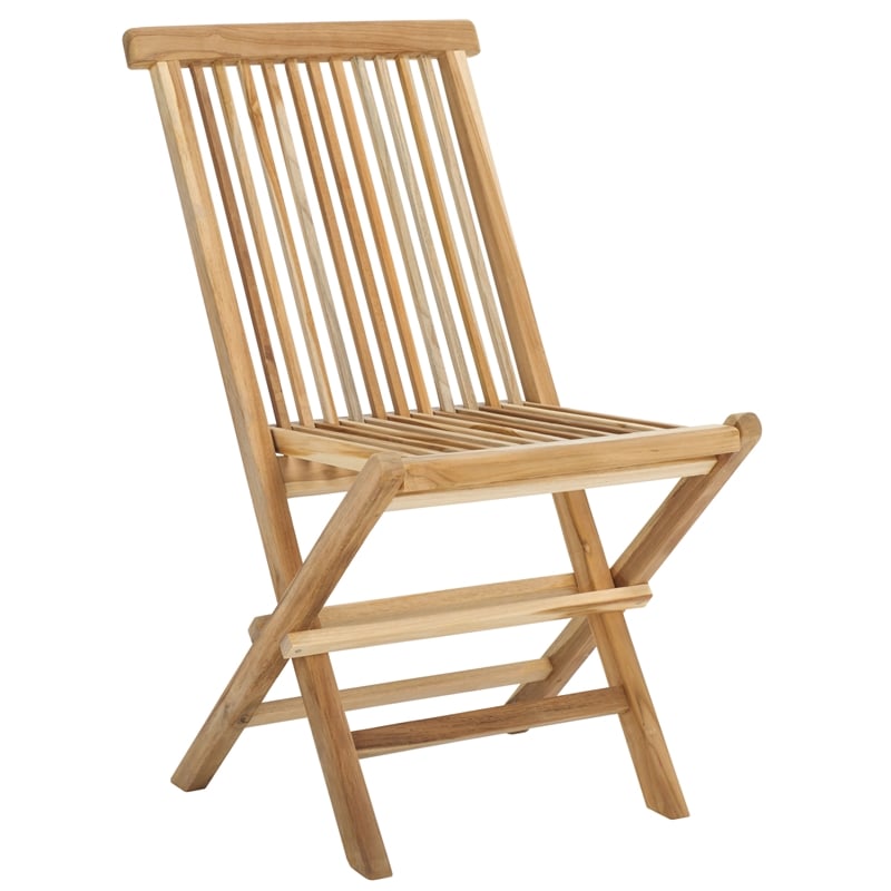 Safavieh Marcus Teak Wood   Folding Chair in Natural