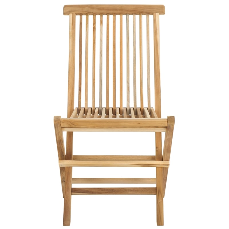 Safavieh Marcus Teak Wood   Folding Chair in Natural