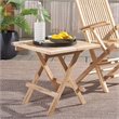 Safavieh Saba Teak Wood Square Folding Table in Natural