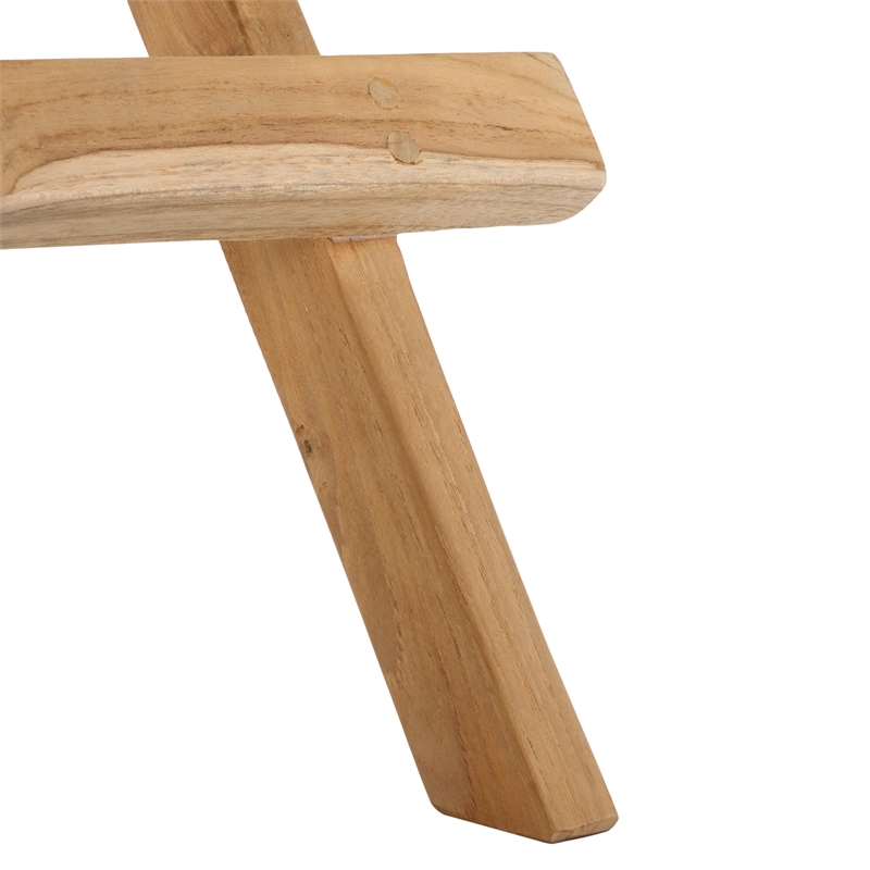 Safavieh Saba Teak Wood Square Folding Table in Natural