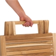 Safavieh Saba Teak Wood Square Folding Table in Natural