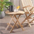 Safavieh Rory Teak Wood Round Folding Table in Natural