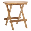 Safavieh Rory Teak Wood Round Folding Table in Natural
