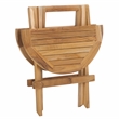 Safavieh Rory Teak Wood Round Folding Table in Natural