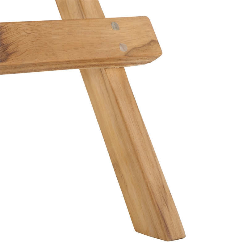 Safavieh Rory Teak Wood Round Folding Table in Natural
