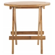 Safavieh Rory Teak Wood Round Folding Table in Natural