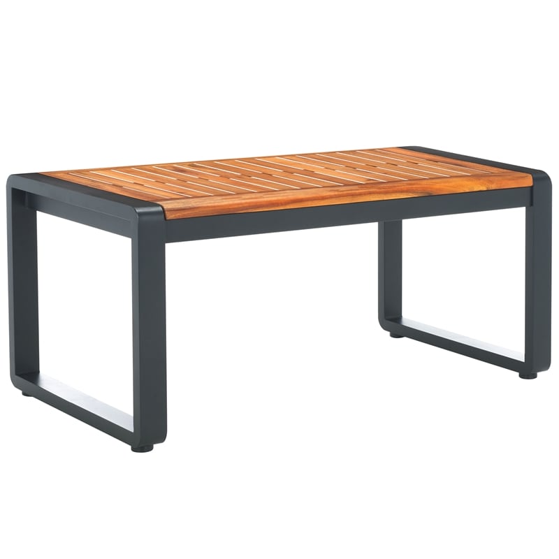 Safavieh Vesta Steel and Polyester Living Set in Black/Gray