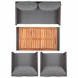 Safavieh Vesta Steel and Polyester Living Set in Black/Gray