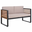 Safavieh Vesta Steel  and Polyester Living Set in Black / Light Gray