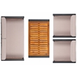 Safavieh Vesta Steel  and Polyester Living Set in Black / Light Gray