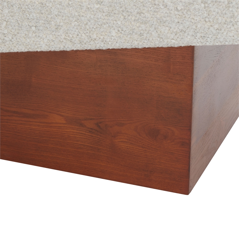 Safavieh Tanyalee Triangle Wood Bench in Light Brown/Brown