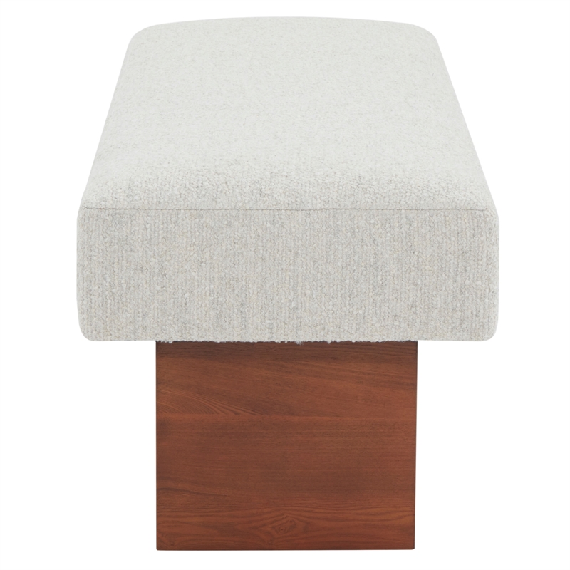 Safavieh Tanyalee Triangle Wood Bench in Light Brown/Brown