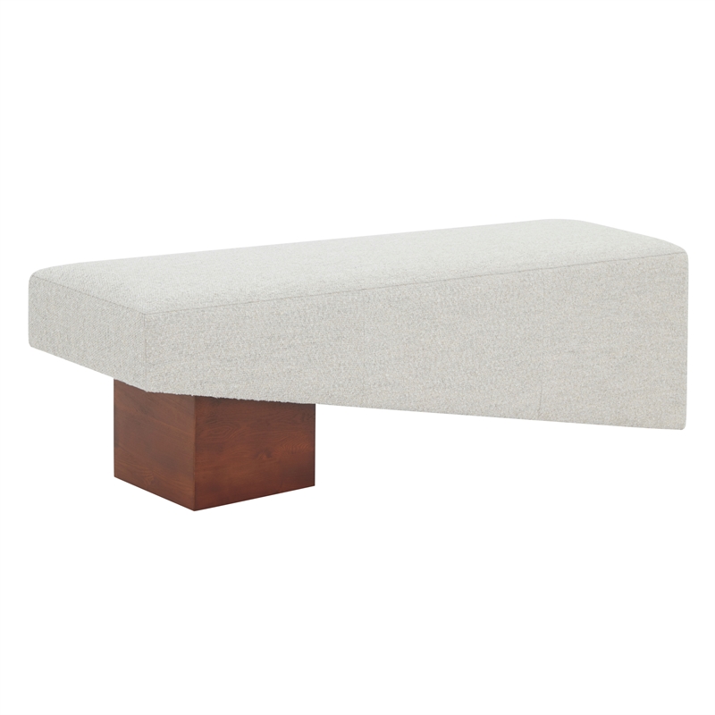 Safavieh Tanyalee Triangle Wood Bench in Light Brown/Brown