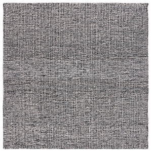 Safavieh Abstract 4'-0&quot x 4'-0&quot Square Wool Hand Tufted Rug in Black / Ivory