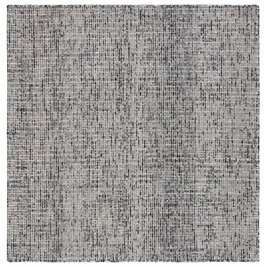 Safavieh Abstract 8'-0&quot x 8'-0&quot Square Wool Hand Tufted Rug in Dark Gray / Ivory