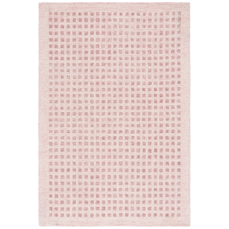 Safavieh Abstract 6' X 6' Square Wool Hand Tufted Rug in Pink
