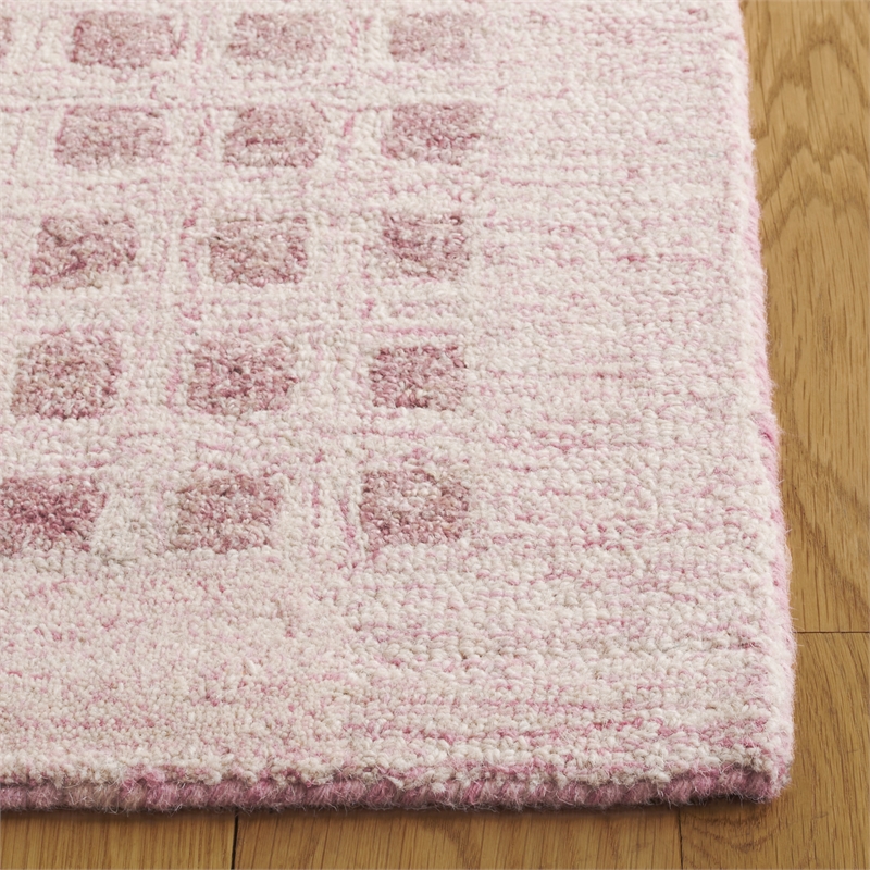Safavieh Abstract 9' X 12' Wool Hand Tufted Rug in Pink