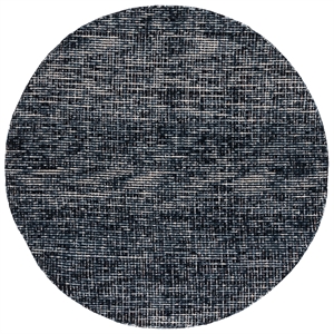 Safavieh Abstract 4'-0&quot x 4'-0&quot Round Wool Hand Tufted Rug in Black / Gray